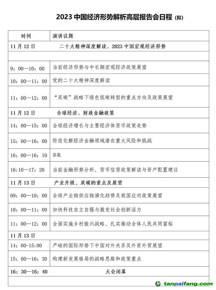 2023中國(guó)經(jīng)濟(jì)形勢(shì)解析高層報(bào)告會(huì)